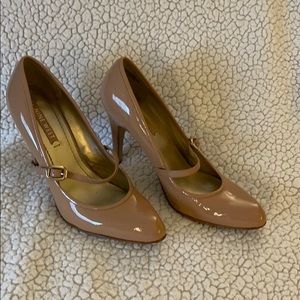 Nude Nine West Patten Leather Heels